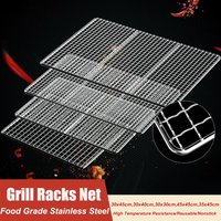New Iron Wire Grill Racks Square Nonstick Barbecue Net Reusable Cooking Net Tool