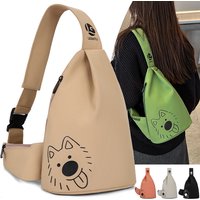 Cartoon Chest Sling Bag for Women – Small Crossbody Daypack for Travel Sport & Casual Everyday Use