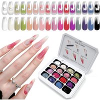 4 In 1 Pat Painting Gel Nail 16Colors Semi Permanent Soak Off UV LED Nails DIY Gel Used For Gradient Stamping Pattern Manicure