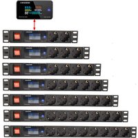 Power strip digital voltage measuring instrument 2-8 socket network cabinet rack power strip European standard socket 2M cable