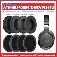 Replacement Ear Pads For Audio Technica ATH SR9 DSR9BT WS990BT DSR7BT Headphone Accessories Ear Cushion Repair Parts Memory Foam