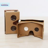 【1Set Google Cardboard 3D Virtual Reality Glasses For Android NEW Model DIY Transform Your Device Into A Big Screen】