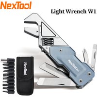NexTool Verstellbarer Schraubenschlüssel 6-in-1 EDC Multitool Taschen-Handwerkzeug-Set Schraubendreher-Bit-Set Multifunktionswerkzeuge Klappmesserfeile