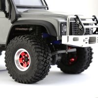 1.0 Inch RC Crawler Tires and Wheels Set for TRX4M SCX24 FMS 1/18, 4pcs Upgraded Rubber Tire with Wheel Rim for Off-Road Adventu