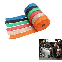 5 Meters Car Exhaust Pipe Wrap Insulation Glass Fiber Tape Auto Insulation Heat Wrapped Tape HighTemperature Roll Heat Shield