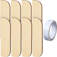Wooden Door Hinge Repair Kit 8 Pcs Filler Plates With Double Sided Tape For Cabinet Frame Mortise Fixing Hardware Tool