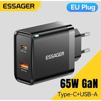 Essager 65W GaN Charger Quick Charge QC4.0 PD3.0 USB Type C Charger Portable Fast Charger For Laptop iPhone 15 14 13Pro MacBook