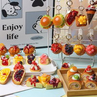 Cute Keychain Pendant Decorative Keychain Simulation Cream Key chain Lightweight For Gift For Dessert Lovers Bag Pendant Keyring