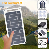 5V Waterproof Solar Panel Dual USB Portable Solar Charger Outdoor Camping Solar Cell Charging Plate