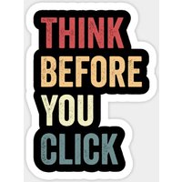 Cybersecurity Computer Security Cyber Think Retro Sticker for Laptop Decor Bedroom Car Cute Cartoon sticker