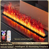 Home Smart 3D Atomized Fireplace LED Colorful Flame ECO Water Vapor Indoor for TV Wall Living Room Home Decor