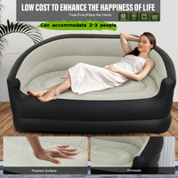 Inflatable Lounge Chair for Adults Folding Portable Lazy Sofa with Air Pump ,Air Couch Sofa for Livingroom and Bedroom for Outdo