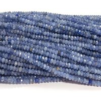 Veemake Natural Kyanite Faceted Rondelle Small Beads For Jewelry Making Crystal Gemstones DIY Necklace Bracelets Earrings 08485