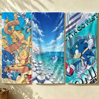 Game S-Sonic t-the H-Hedgehog Towel beach towel, quick drying absorbent bath towel for Swim,Gym,Camping,Outdoor hot