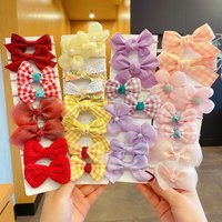 10Pcs Children's Rubber Band Baby Hair Rope Cute Girl Head Flower Bow Does Not Hurt Accessories Headrope Little Girl Headgear