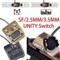 UNITY Switch Remote Pressure For Surefire M300 M600 2.5/3.5mm/SF Plug Button For DBAL-A2 PEQ15 La-ser Fit Mlok Keymod 20mm Rail
