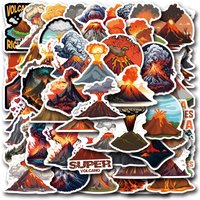 10/30/55PCS Fun Volcano Cartoon Sticker DIY Phone Laptop Luggage Skateboard Graffiti Decals Fun for Gift