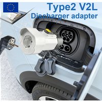 Type2 V2L Discharger adapter 16A EU socket Discharge for BYD MG4 Geely Jaecoo Omoda SAMRT Renault Hyundai ZEEKR XPENG NAMMI