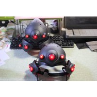 Widowmaker Overwatchs Original Skin Cosplay Mask with LED Light-Up Function, Glowing Face Cover Costume Accessory