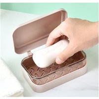 Transparent Flap Soap Box Bathroom Storage Large Soap Dish Soap Holder Home Container Dormitory Soap Box Plastic Soap Case