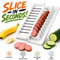 1/2 Pack Multifunctional Wavy Slicer Crinkle Cutter for Sausage Banana Cucumber Hot Dog French Fry Chopper BBQ Kitchen Tools