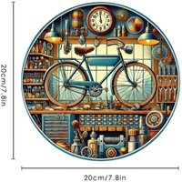 AliExpress CIFBUY Vintage Bicycle Repair Shop Metal Sign - Durable Weather-Resistant 2D Decor for Office Garden Cafe Room