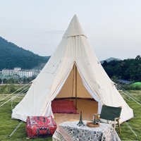 Outdoor Waterproof Luxury Picnic Big 3M Tepee Mongolia Indian Tipi Tent Cotton Canvas Pyramid Camping Teepee Tent for Adults