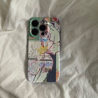 China-Chic Mosaic Graffiti Green Rattan Luxury Case for iPhone 16 15 14 13 12 11 Pro Max XS XSMax 6 7 8 Plus Glossy Film Hard PC