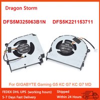 New Notebook CPU Fan For Gigabyte Gaming G5 KC G7 KC G7 MD 5V 0.5A 4Wires GPU Cooling DFS5M325063B1N DFS5K221153711
