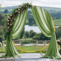 8/10M Chiffon Fabric Arch Drapes Draping Fabric Sage Green Festival for Wedding Ceremony Birthday Party Bridal Shower Decoration