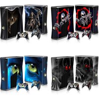 SKull skins Top skin Vinyl Skins For Microsoft Xbox 360 Slim Sticker Controller and Console Protective Skins