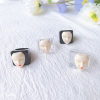 Punk Fun Face Ring Aesthetic 3D Resin Ring Art Women Jewelry Gift Girls Hip Hop Women Men Birthday Gothic Halloween Rings Women