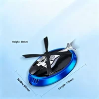 Solar Rotating Airplane Car Air Freshener Luxury Dashboard Perfume Long Lasting Fragrance Auto Interior Decoration Accessories
