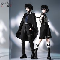 ~Fantasy Wonderland~Ouji Lolita Checkered Blouse with Suspenders Pants and Cape by CastleToo PRE ORDER / 3 months