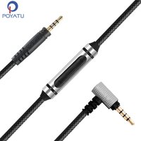 POYATU Upgrade Cable For Sennheiser HD458BT Cords With Mic Volume Control Remote Control 3.5mm To 2.5mm Male Audio Aux Cables