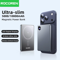 Rocoren 10000mAh Magnetic PowerBank Fast Charging 5000mAh Power Bank Portable Wireless Charger Battery For iPhone 17 16 Pro Max