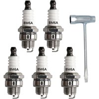 BM6A Spark Plug Replaces M7/L7T/CJ8/1560 Glow Plug Small Engine For 2 Stroke Gasoline Chainsaw Lawn Mower Brush Cutter Strimmer,