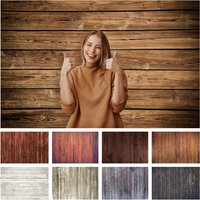 Brown Wooden Board Backdrop for Photography Rustic Wood Baby Shower Kids Birthday Bride Adults Wedding Party Photo Backgrounds
