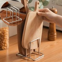 Multi Functional Stainless Steel Kitchen Storage Rack for Pot Lids Cutting Boards Vegetable Boards Countertop Use