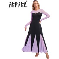 Women Ursulas Costume Halloween Mermaid Cosplay Maxi Dress Sweetheart Long Sleeve A-Line Dress for Carnival Theme Party Roleplay