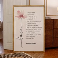 1 Corinthians 13:4-8 Christianity Bible Verse Wall Art Prints Canvas Painting Poster Picture For Living Room Home Decor