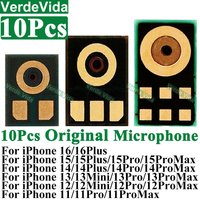 10Pcs Original Internal Microphone For iPhone 16 15 14 13 12 11 Pro Max Plus Mini Mic Speaker Transmitter Replacement Repair Par