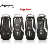 jingyuqin 3/4/5 Buttons Smart Remote Key Case For Ford Mustang Edge Explorer Fusion Mondeo Kuka Car Shell Fob Uncut Blade