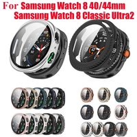 Full Case Cover for Samsung Watch 8 40mm 44mm Watch8 Classic Ultra2 46MM PC Shell with Screen Protector Film Protective Cases
