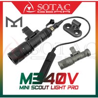 SOTAC M340V Scout Light Tactical Flashlight Strobelight Mini Infrared Scout Light Pro with MLOK Adapter with 20mm Picatinny Rail