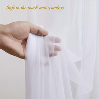 Wedding Tulle Backdrop Curtains String Light White Mesh Gauze Outdoor Home Decoration for Birthday Party Photography Supplie