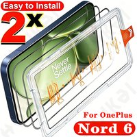 2 Pcs For OnePlus Nord 6 4G 5G 2026 One-click Dust free Installation HD Screen Protector Protective Tempered Glass