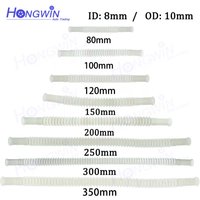 2pcs/lot PA11 ID:8 OD:10 8/10/15/20/25/30CM White/black Color Plastic Nylon Tube Corrugated Pipe For Fuel Pump