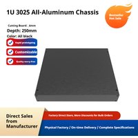 1U Height, 300mm Width Chassis, 3025 Industrial Control & Power Amplifier MultiโPurpose Full Aluminum Alloy Chassis