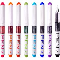 0.38mm Fountain Pen Writing Large Ink Office School Supplies 8 Colors Stationery Set Kawaii Gift Fashion EF Nib